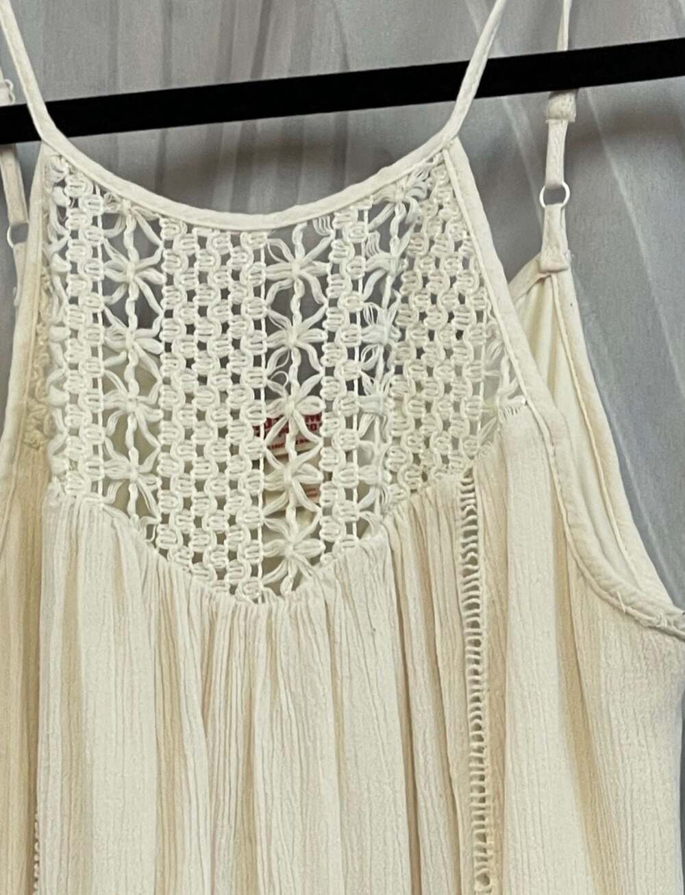 Mossimo Supply Co. Cream Crochet Halter Maxi Dress - Picture 4 of 15